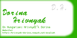dorina hrivnyak business card